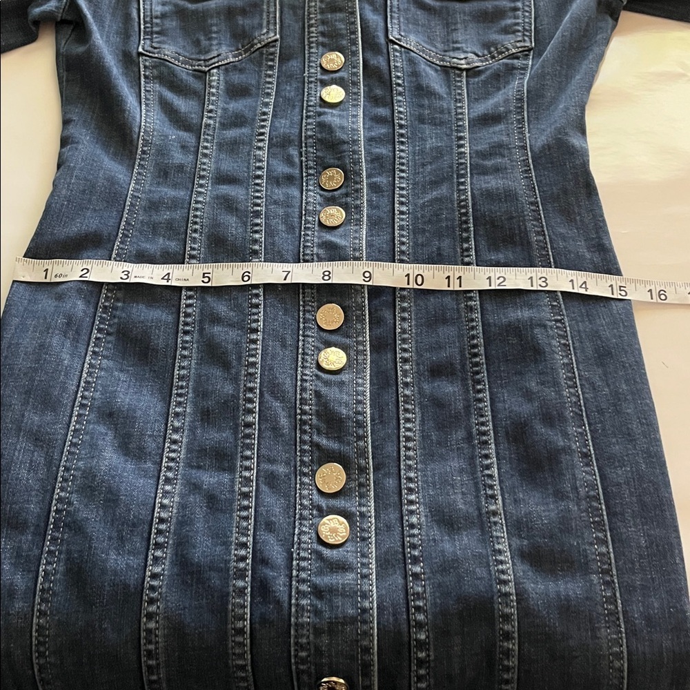 White House Black Market Snap Up Denim Midi Skirt Size 2 - Picture 8 of 16